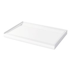 Base de douche, Distinct, 48" x 32", drain arrière-central, blanc
