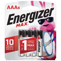Piles Max Energizer, AAA, 8/pqt