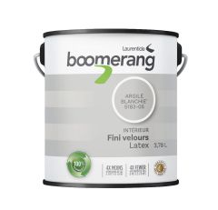 Peinture recyclée Boomerang, fini velours, argile blanc, 3,78 l