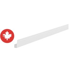 Moulure en J CanExel Ridgewood D-5 et Ultraplank, 1/2" x 10', Blanc