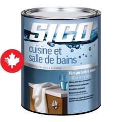 Paint SICO Kitchen and Bathroom, Smooth, Pure White, 946 mL