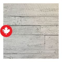 Panneau décoratif, bois de grange, Bromont, blanc, 4' x 8'
