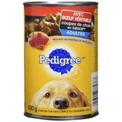 Nourriture humide en conserve pour chien adulte, coupes de choix, boeuf véritable, 630 g