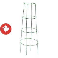 Inverted Four Ring Tomato Cage - 48" x16" - Green