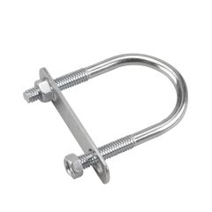 Boulon en "U" avec plaque et écrou, 1 1/4" x 2 1/2" x 5/16"