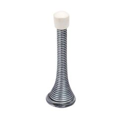 Spring doorstop - Satin chrome - 3 1/8"