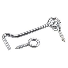 Crochet et anneau à barrière, zinc, 2 1/2", 2/pqt