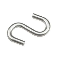Crochet en forme de S, acier inoxydable, 14 mm x 2" x 6 mm
