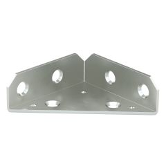 Multi-Position 3-Sided Corner Brace - Zinc - 3" x 3/4" x 3"