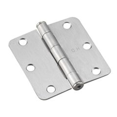 Penture de porte, chrome brossé, 3", 2/pqt