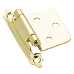 Semi-Concealed Self-Closing Hinge - Brass - 2 3/4" - 2/Pkg
