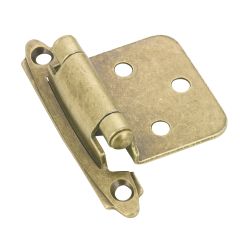 Semi-Concealed Self-Closing Hinge - Antique brass - 2 3/4" - 2/Pkg