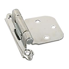 Semi-Concealed Self-Closing Hinge - Brushed chrome - 2 3/4" - 2/Pkg