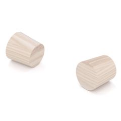 Flat Wood Cover Cap - Maple - 3/8" - 25/Pkg