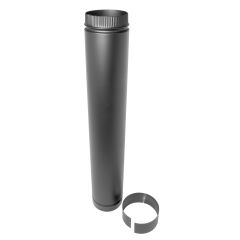 Double Face Pipe - Flat Black - 1200° F - 6" x 38 - 68"