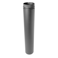 Double Wall Stove Pipe Length - 1200° F - Black Matte - 6" x 36"