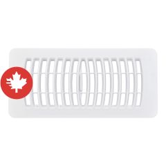 Registre à plancher, blanc, 4" x 10"