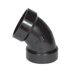 Coude 60 ° en ABS DWV, 3", femelle, noir