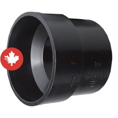 JM ABS DWV adaptateur pour fonte, F 4"  x M 3", fem. x mâle, noir