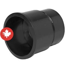 Adaptateur pour fonte ABS DWV, F 4"  x M 3", fem. x mâle, noir
