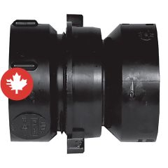 Raccord union en ABS DWV avec rondelle spéciale, 1 1/2", femelle, noir