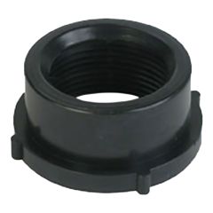 Raccord de réduction en ABS DWV, 1 1/2" x 1 1/4", mâle x fem. fileté, noir