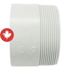 PVC/BNQ Adapter - 4" - Hub x Spigot - White
