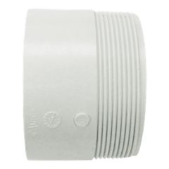 PVC/BNQ Adapter - 4" - Hub x Spigot - White