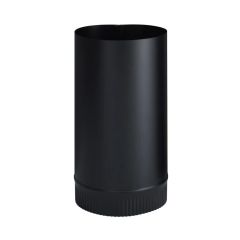 Black Matt Half Joint Stove Pipe - 24 Ga - 6" x 12"