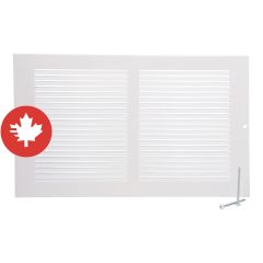 Grille de retour d'air, blanc, 6" x 24"