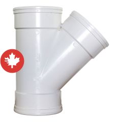 Un raccord en"Y" à 45º SDR, 6"