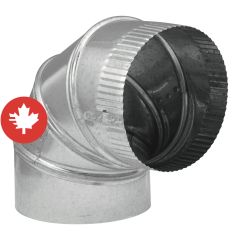 Coude réglable 90°,  Air chaud, 4"