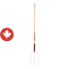 Fourche à paille 14", 3 dents, acier forgé, manche 48"