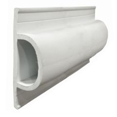 Pare choc, rouleau en D, blanc, 25’ x 3" x 1"