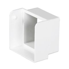 Déviateur de gouttière carré, vinyle, style contemporain, blanc