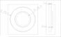 Wall Mount Door Stop - Convex - Zinc - 2 1/2"