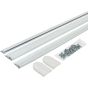 Coupe-froid en aluminium pour porte avec insertion magnétique et vinyle, blanc, 2 x 81" + 37"