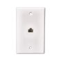White Phone Wall Plate CAT5E/6