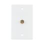 RG6 and RG59 Coaxial Cable White Wall Plate