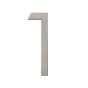 Chiffre d'adresse style Designer #1, nickel satiné, 5"