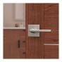 Halifax Square Rose Passage Levers - Satin Nickel