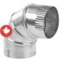 Aluminum Adjustable Elbow 90° - 4"