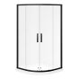 Ensemble porte et base de douche, Kassia, noir mat, 38" x 38" x 74 5/8"