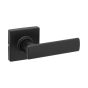 Breton Square Rose Passage Levers - Matte Black