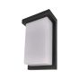 Luminaire mural extérieur DEL, Viva, noir, 8"