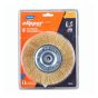 Brosse métallique fil crêpé en laiton Clipper Classic pour acier, 6", 4 500 tr/min