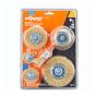 Ensemble de 6 brosses métalliques en laiton avec tige 1/4", Clipper Classic, 4 500 tr/min