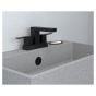 Robinet de lavabo Quadrato, 2 poignées, noir mat, entraxe de 4"