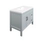 Meuble-lavabo, Nord, 2 portes/2 tiroirs, gris mat, 36" x 35 3/4"