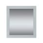 Miroir avec bordures 2 3/4", Nord, gris mat,  30” x 28”